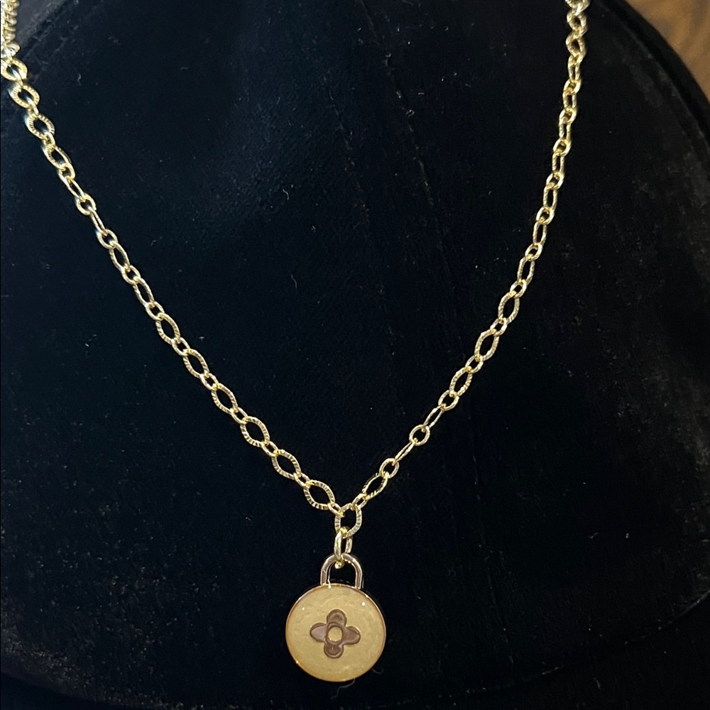 Custom made necklace gold and tan